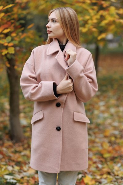Middle length coat with two layer wool-viscose lining Meda