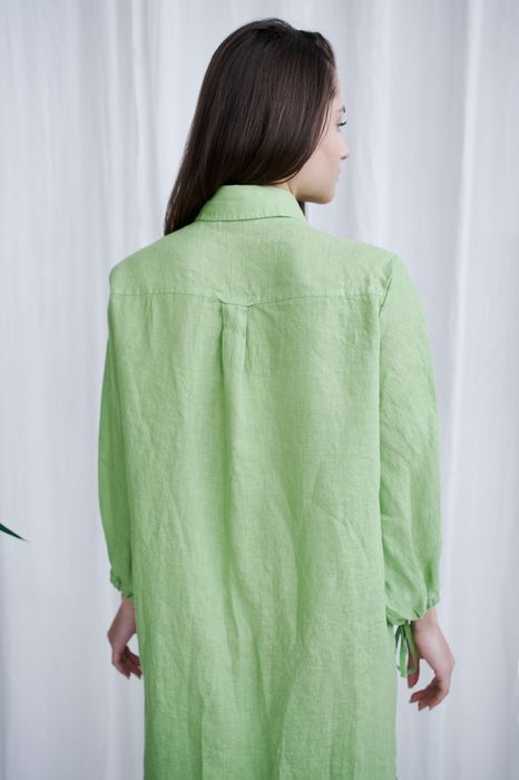 Trento linen dress light green 42