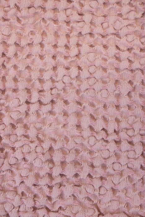 Waffle linen bath towel pastel pink 150x90