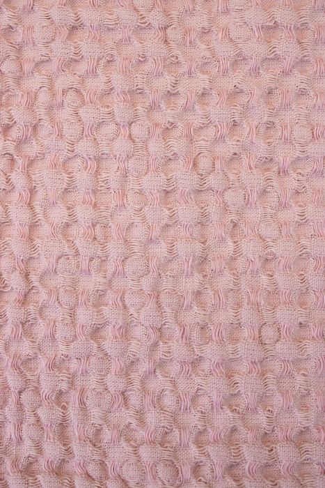 Waffle linen bath towel pastel pink 150x90