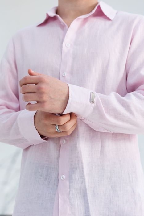 Lincoln linen shirt lilac snow 46