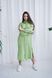 Trento linen dress light green 42