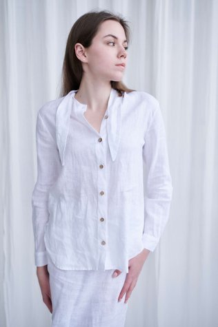 Messina linen shirt white 42