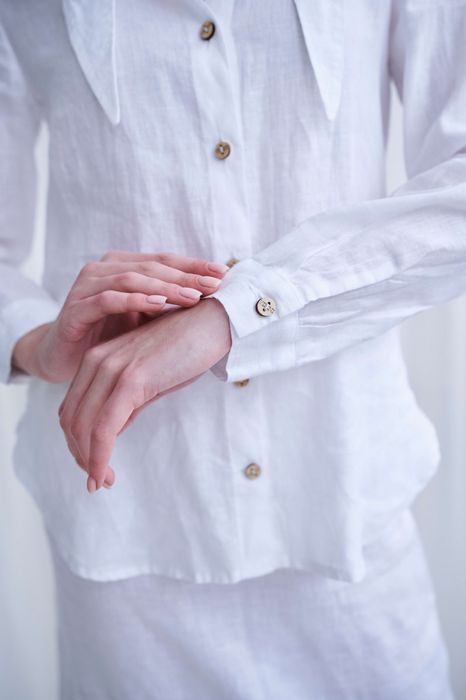 Messina linen shirt white 42