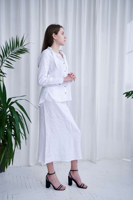 Messina linen shirt white 42