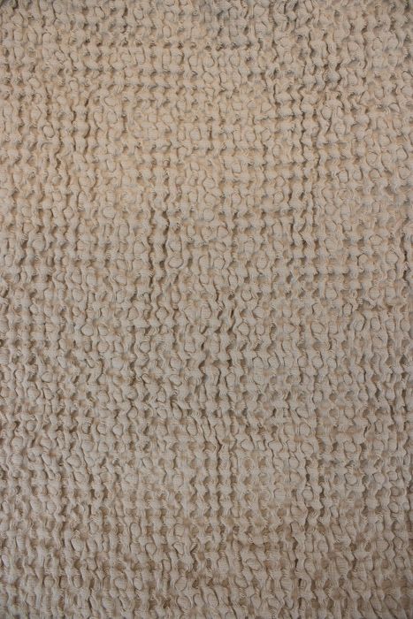 Waffle linen bath towel cappuccino 150x90