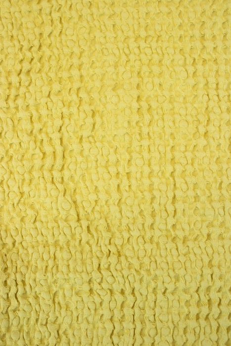 Waffle linen bath towel mustard yellow 150x90