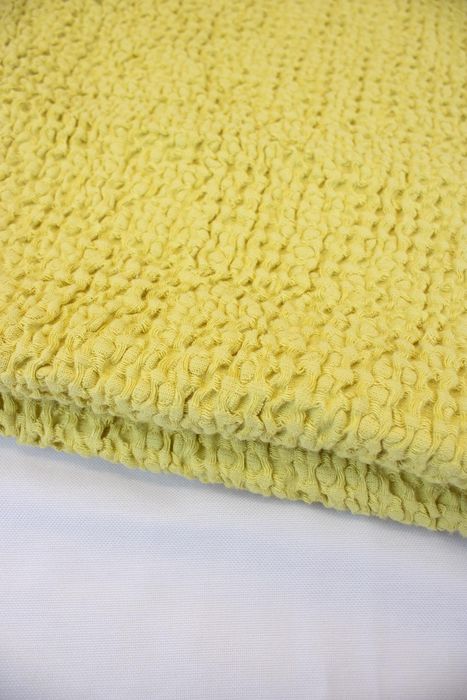 Waffle linen bath towel mustard yellow 150x90