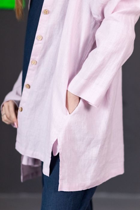 Macon linen shirt lilac snow 42