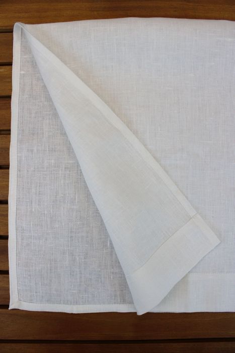 Рушник лляний кухонний білий 70x43