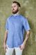 Short sleeve Miami linen shirt blue 46