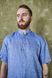 Short sleeve Miami linen shirt blue 46