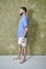 Short sleeve Miami linen shirt blue 46