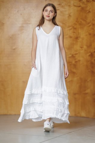 Chambery linen dress white 42