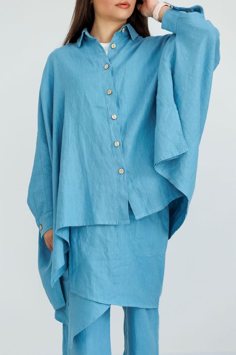 Salinas poncho-shirt blue 42