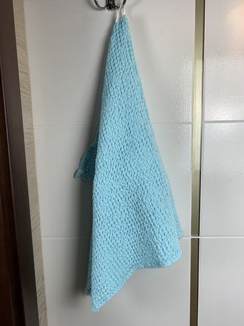 Рушник лляний вафельний світло-бірюзовий 50x70