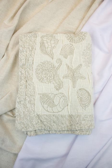 Linen bath towel Sea 120x60