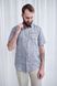 Short sleeve Bristol linen shirt gray 46