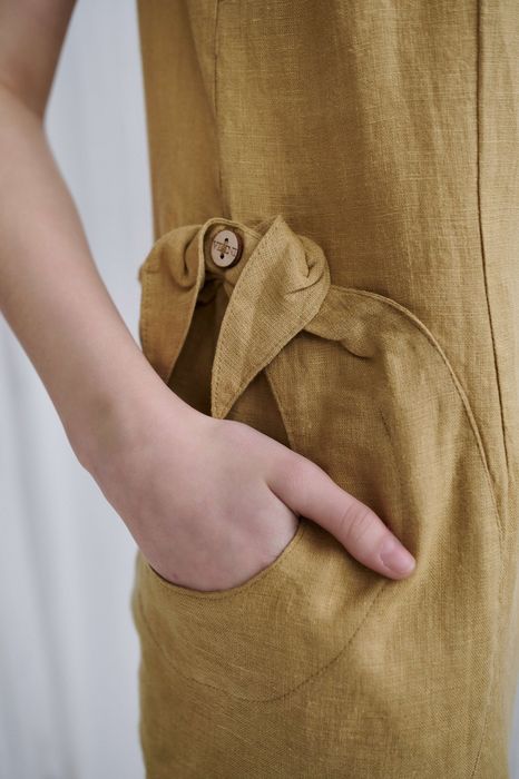 Livorno linen dress mustard 42