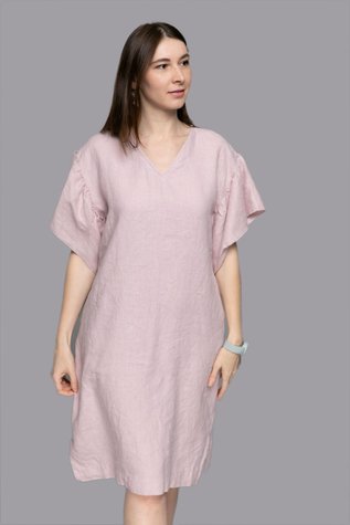 Joliet linen dress light pink 42