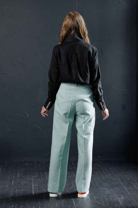 Orandge linen pants green 42