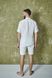 Short sleeve Miami linen shirt white 46