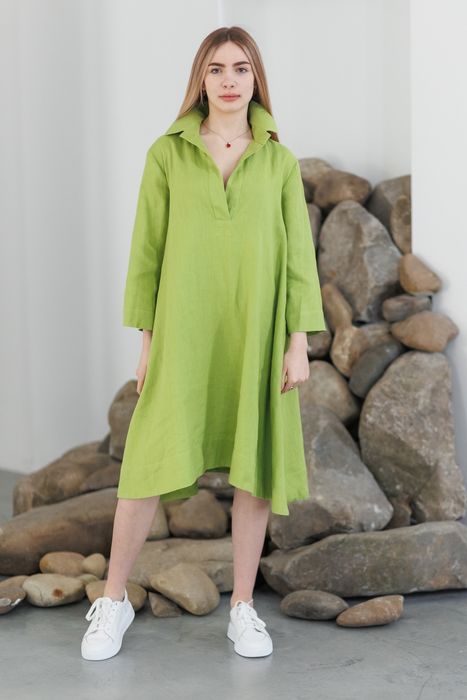 La-Rochelle linen dress citrone 42