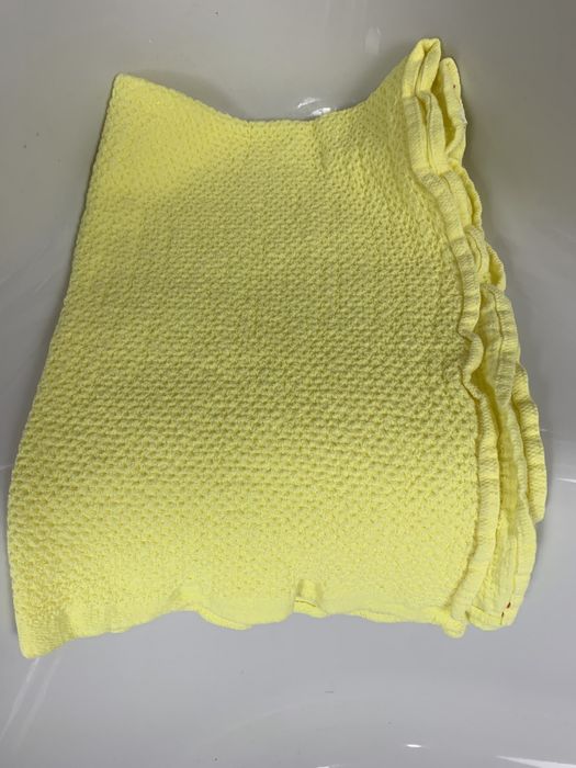 Linen bath towel Souffle yellow 40x70