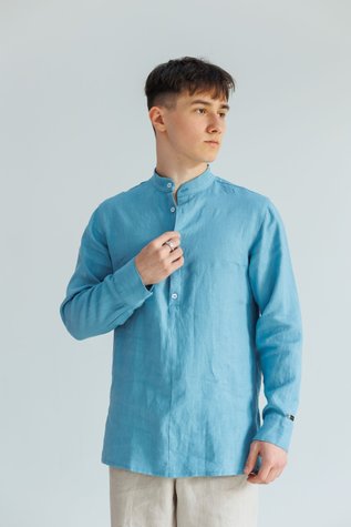 Miami linen shirt blue 46