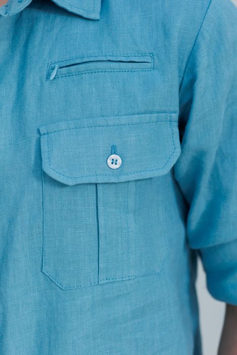 Bristol linen shirt blue 46