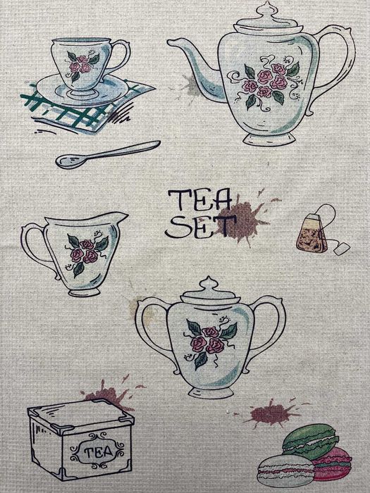 Kitchen towel set waffle Tea