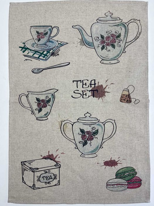 Kitchen towel set waffle Tea