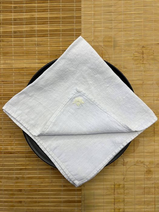 Linen napkin Crown milky 50x50