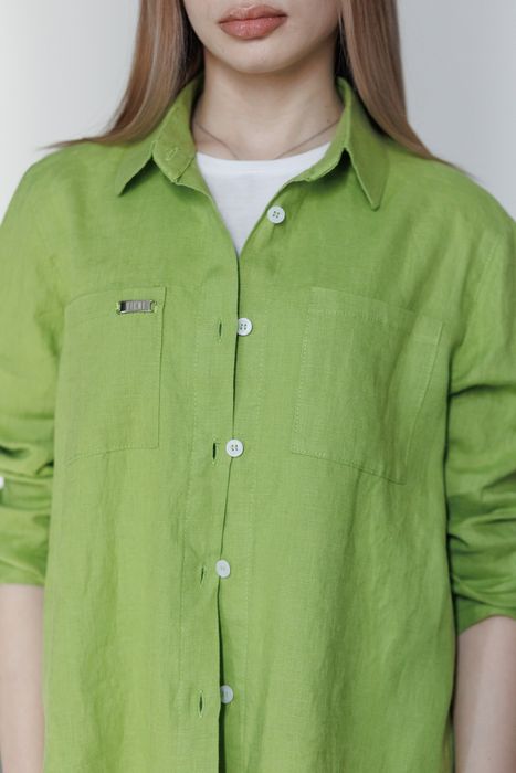 Evora linen shirt citrone 42