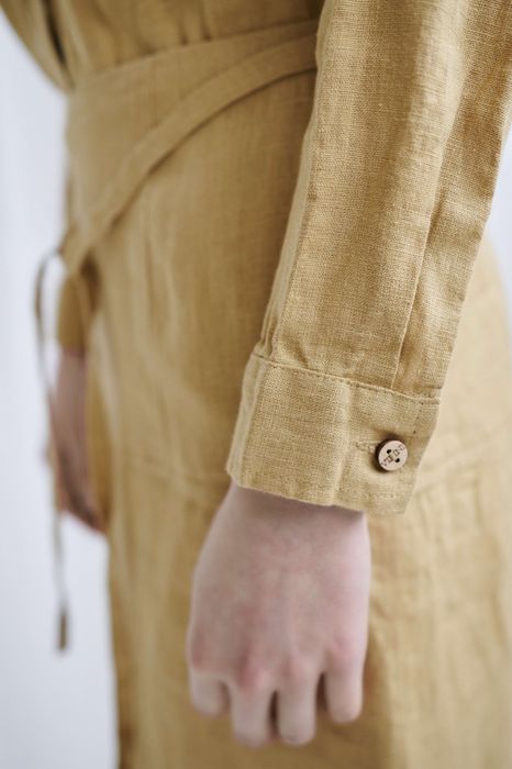 Messina linen shirt mustard 42