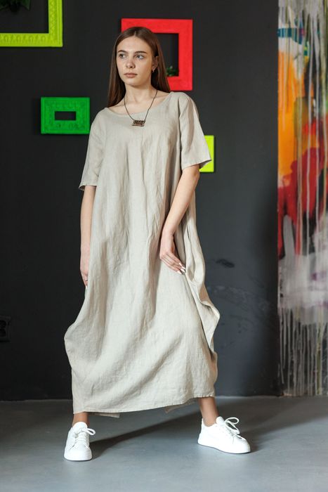 Houston linen dress beige 42