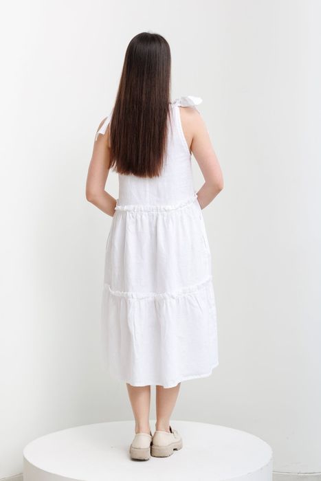 Cantanhede linen dress white 42