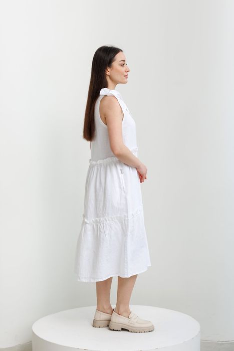 Cantanhede linen dress white 42
