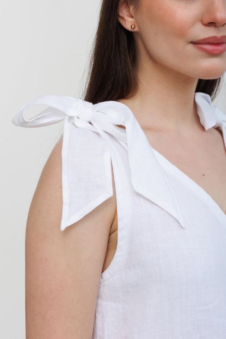 Cantanhede linen dress white 42