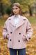 Двобортна куртка з вовняним утепленням Амаранте ніжно-рожевий 42