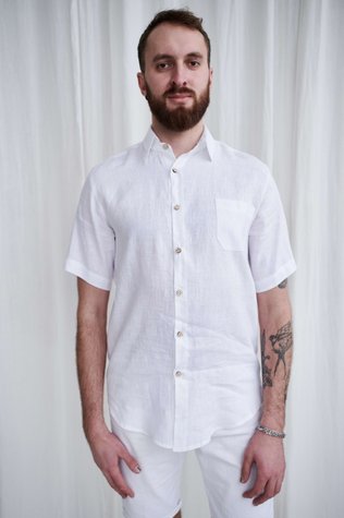 Baltimore linen shirt white 46