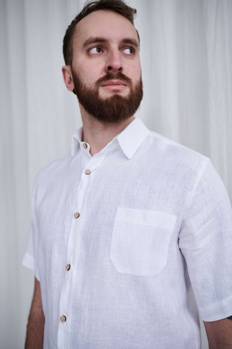 Baltimore linen shirt white 46