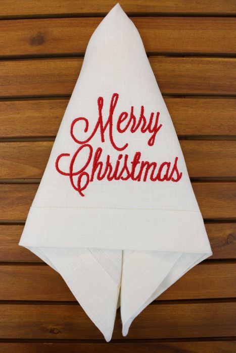 Linen napkin Merry Christmas 49x49