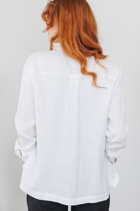 Evora linen shirt white 42