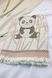 Linen bath towel Panda brown 105x60