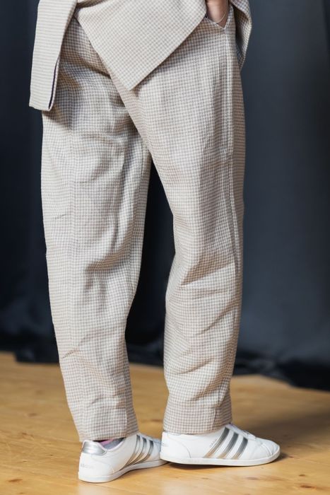 Newry linen pants jacquard