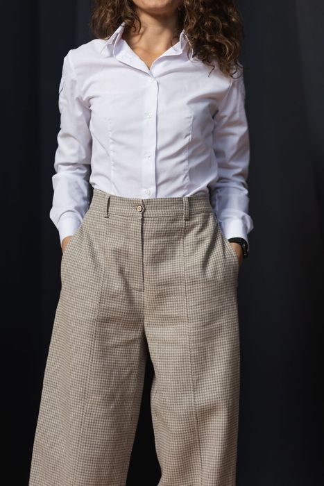 Newry linen pants jacquard