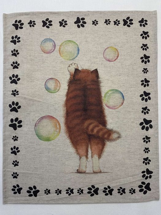 Kitchen towel Playful cat 1 | Kitchen towels Kitchen towel Playful cat 1