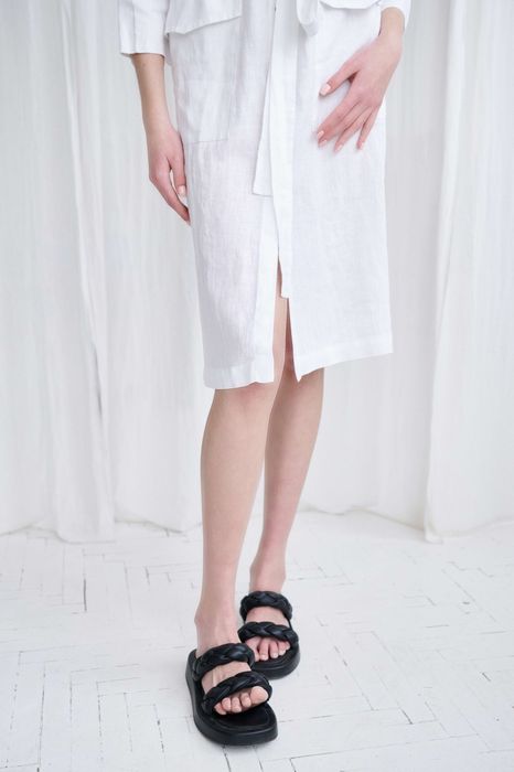 Pescara linen dress white 42