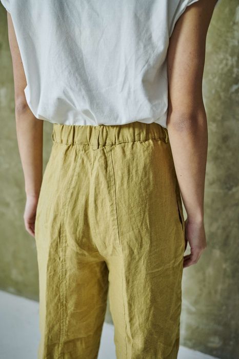 Newry linen pants mustard 42